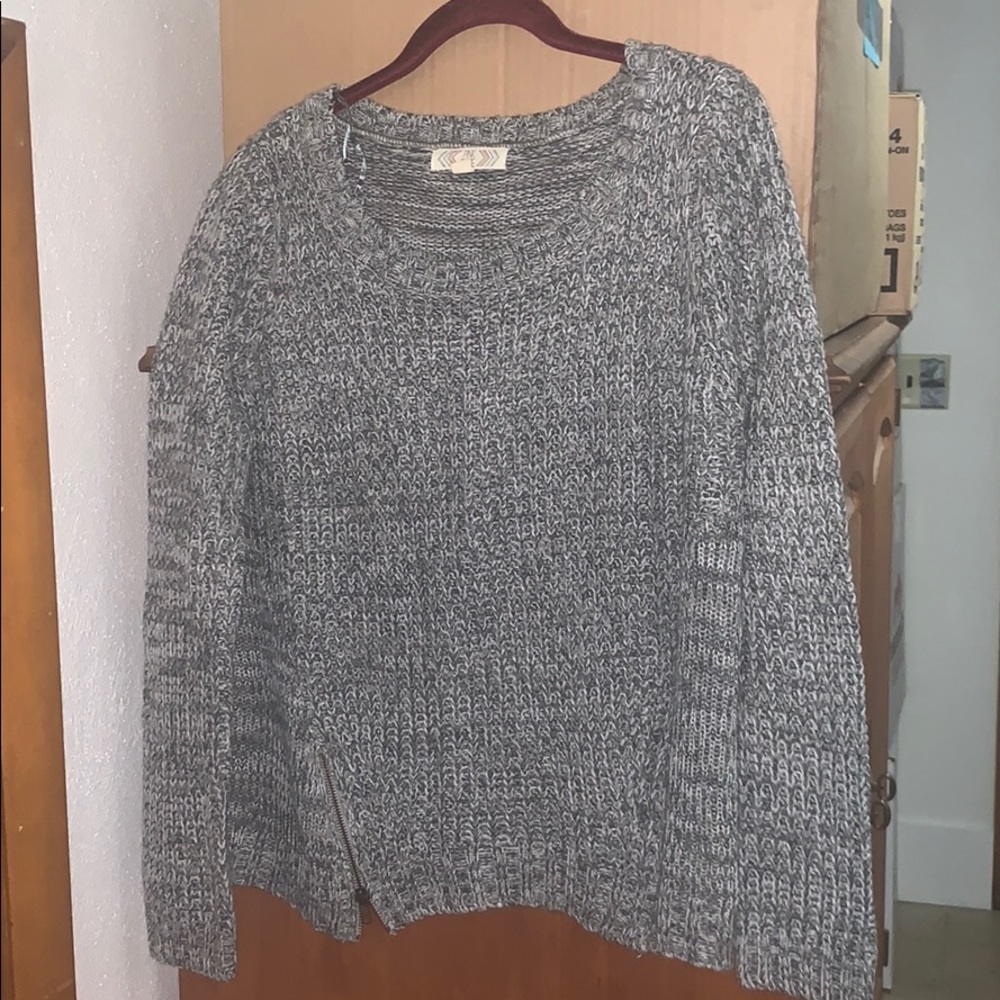 Gray heathered sweater